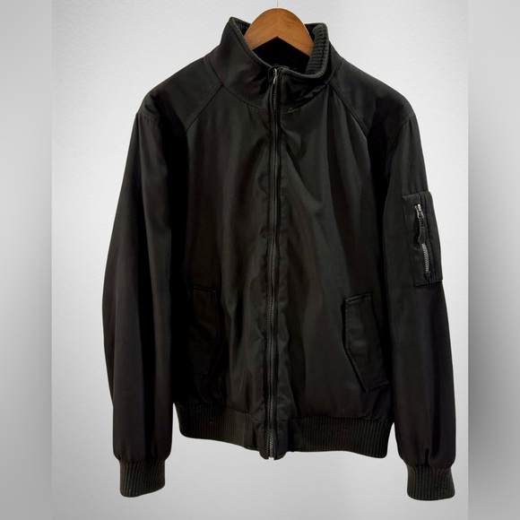 CALVIN KLEIN • Black Bomber Jacket - Picture 1 of 8